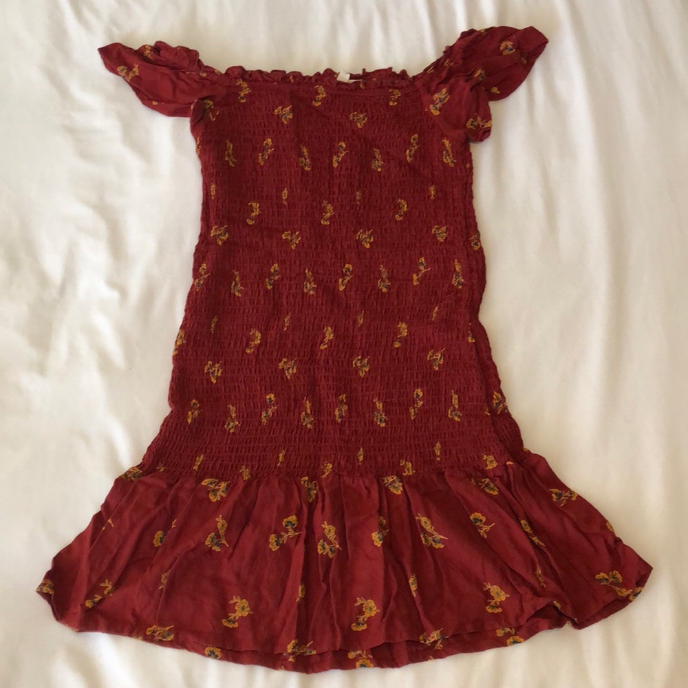 Off the shoulder smocked dress